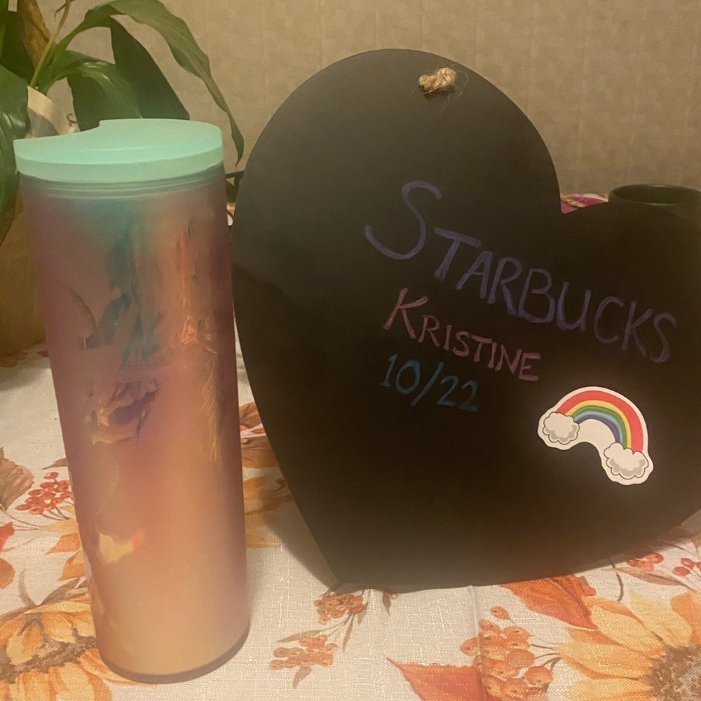 Starbucks NWT Iridescent Siren 16oz Frosted Tumbler